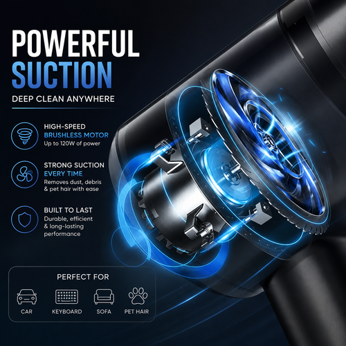 Portable Cordless Handheld Vacuum Cleaner